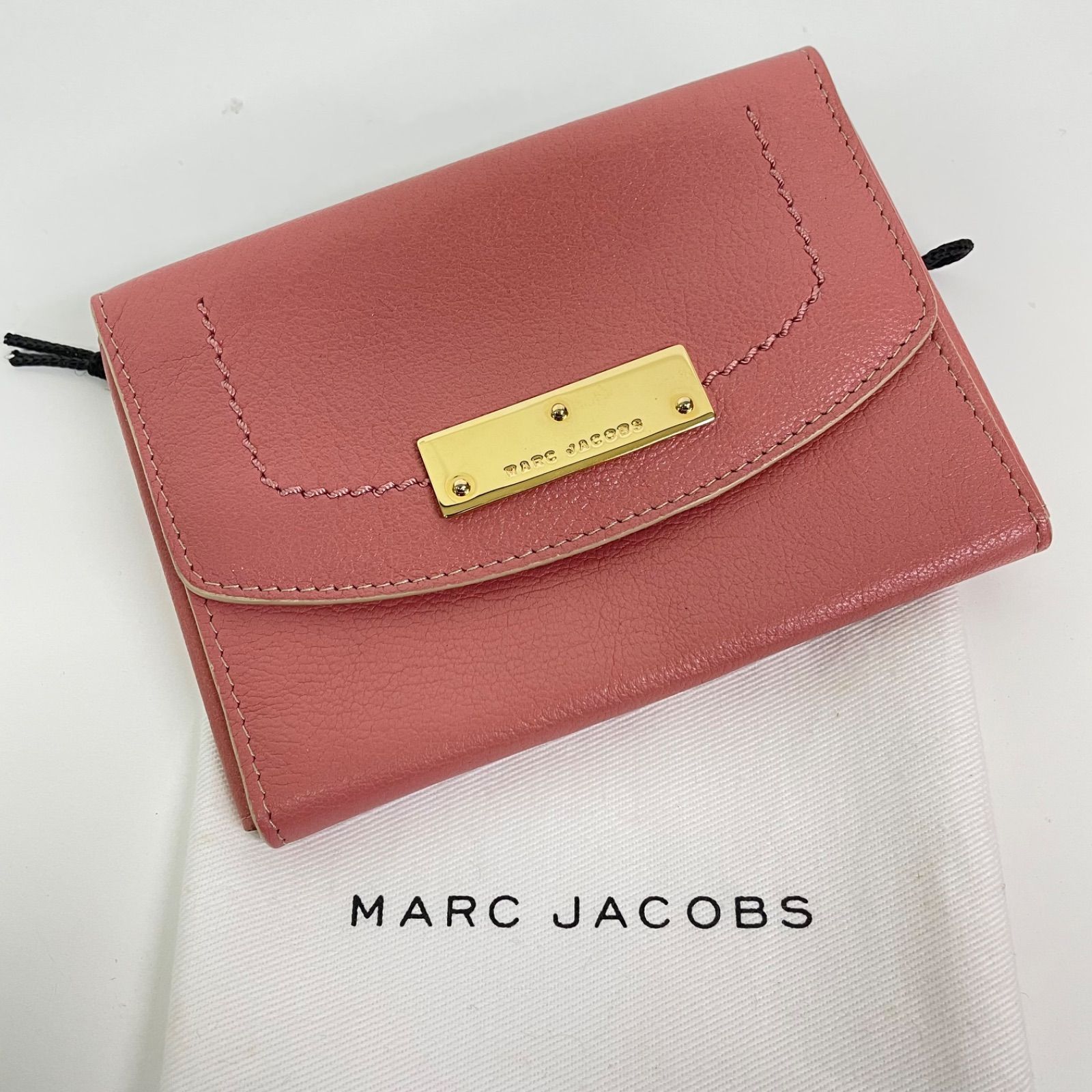 美品 MARCJACOBS マークジェイコブス レザー ピンク サイフ ウォレット