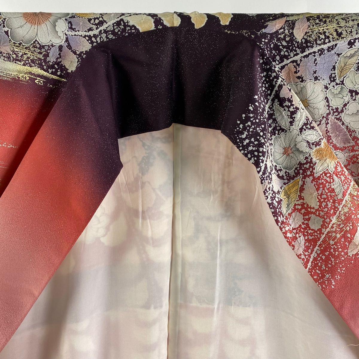 辻が花柄 銀通し