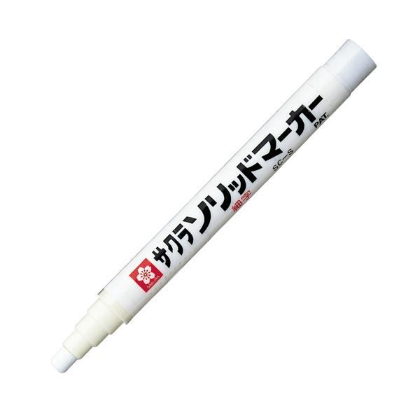 まとめ）サクラクレパス ソリッドマーカー細字 SC-S#50 白【×20セット