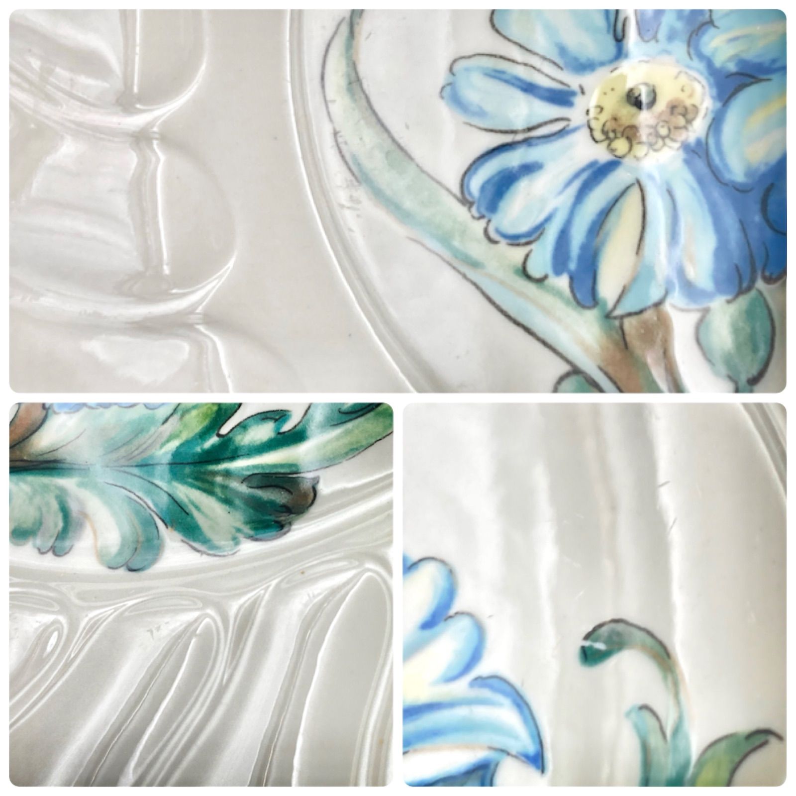 MZ662) 【訳あり】 90s Villeroy&Boch Bouquet 20cm プレート 5枚