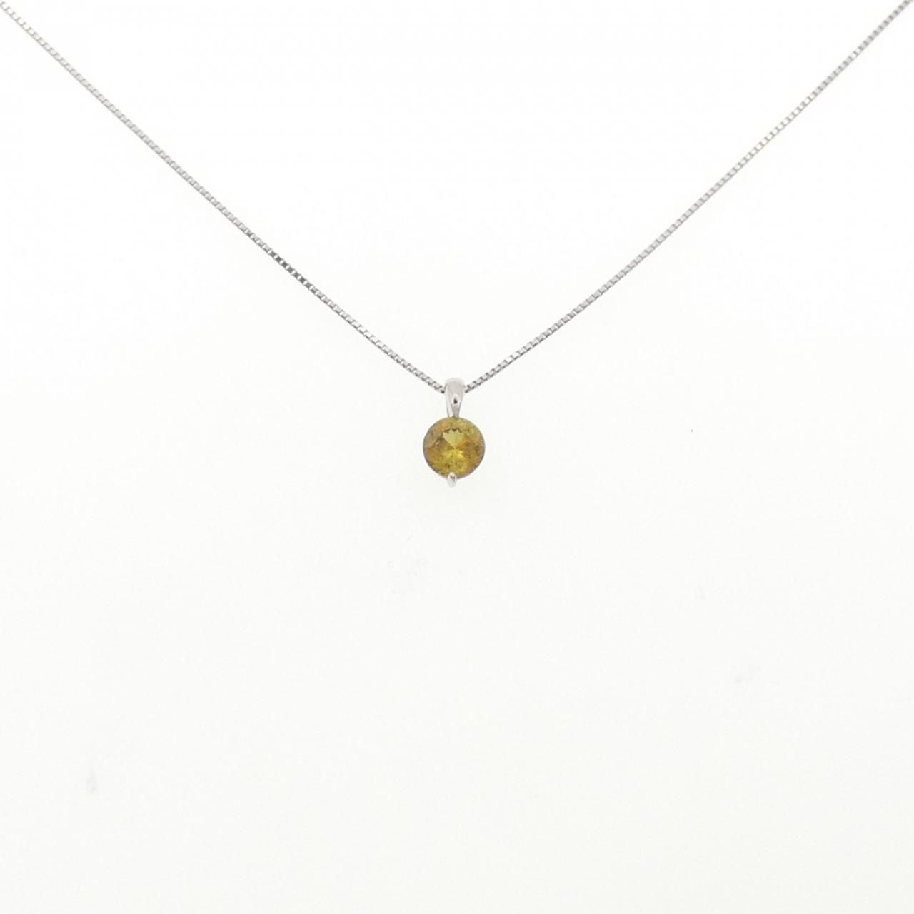 純PT/PT850 スフェーン ネックレス 0.70CT - メルカリ 