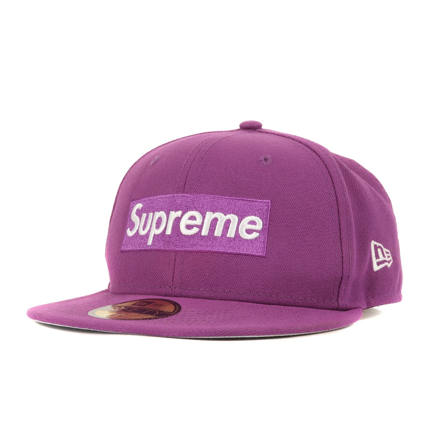 Supreme シュプリーム キャップ サイズ:7 1/8(56.8cm) 21AW NEW ERA ボックスロゴ ベースボールキャップ No Comp Box Logo ラベンダー 帽子 コラボ【メンズ】