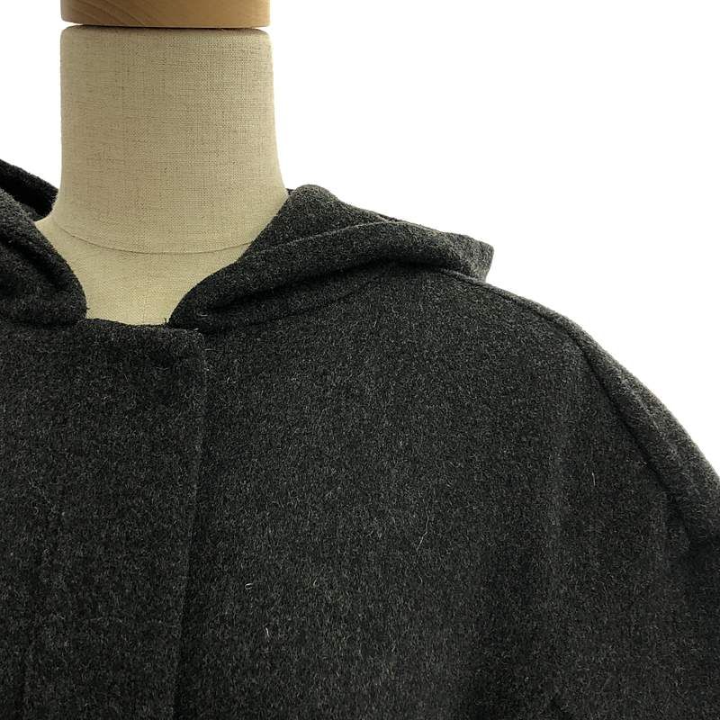 MARNI / マルニ | ウール フード ジップアップ コート | 38 | グレー
