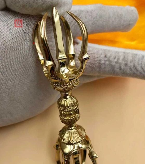 【修縁堂】仏教法具 真言宗 五鈷杵 金剛杵 増運 真鍮製 vajra 22cm 五鈷杵 15cm 大サイズ 真言宗 密教法具 金剛杵 真鍮 日本製 送料無料