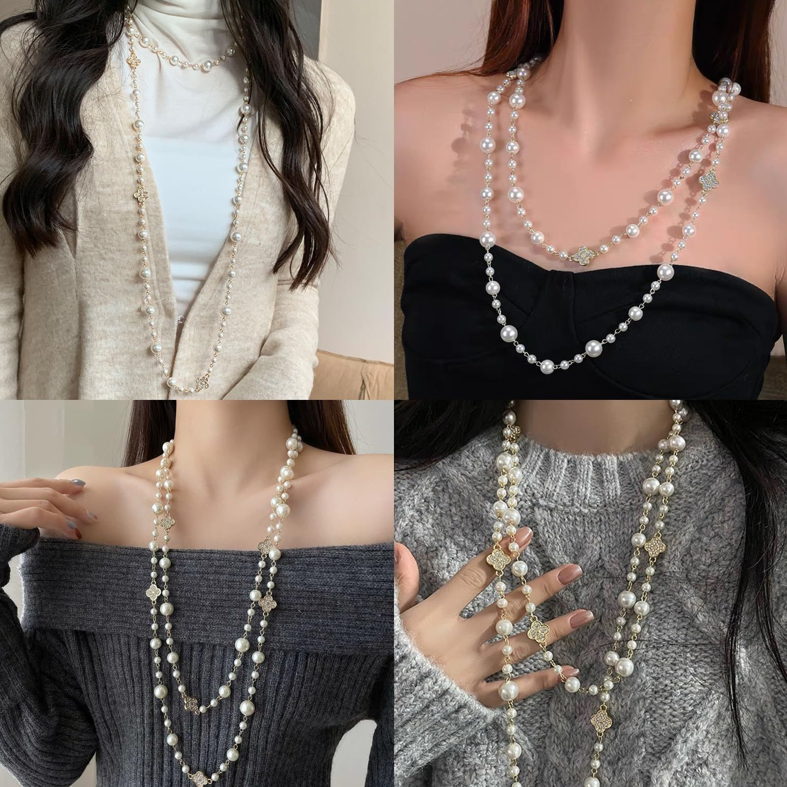 【特価商品】美しいファッション ネックレス 女性の ネックレス 真珠 あるアクセサリー ロング ロング パーティーウェディングマザーデーの卒業式やその他の活動などのアクティビティ パールネックレス [Doyime]