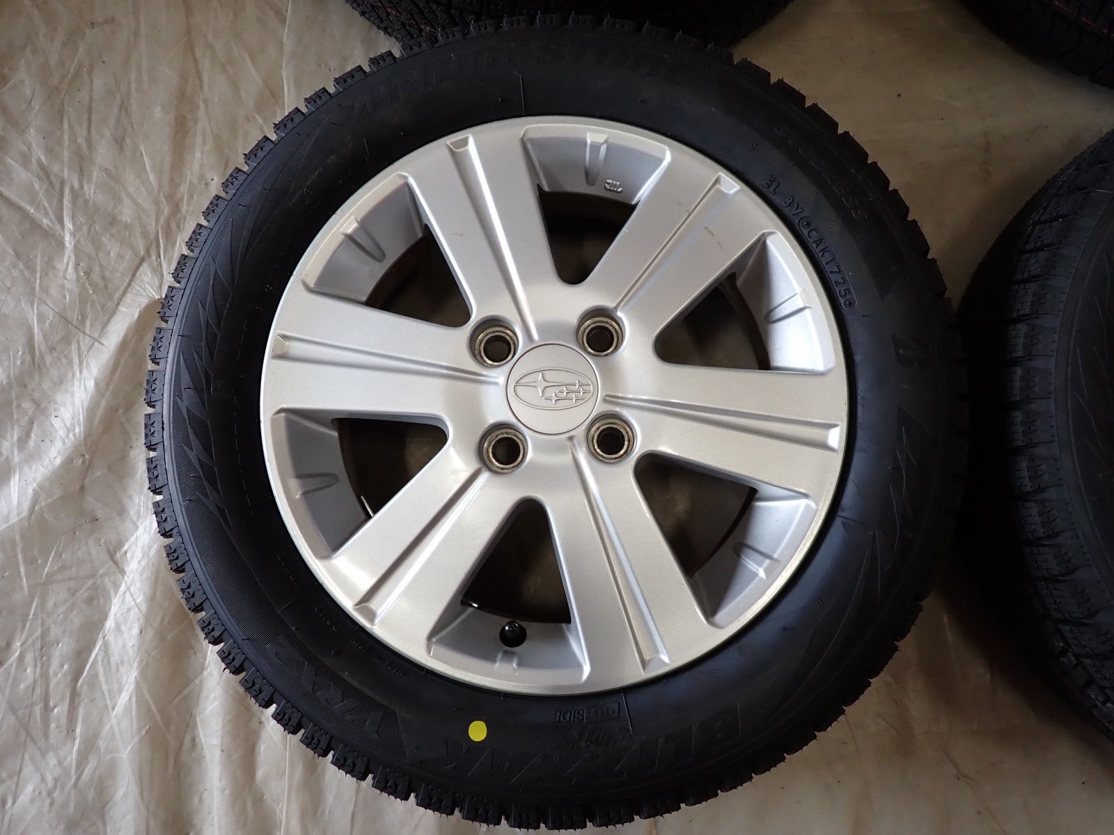 冬 製 4本SET 会社宛 155 65R14×4.5J 75Q ブリヂストン ブリザック VRX2 スバル 純正 アルミ プレオ ステラ NO D6190 FFCRYSTALESIA_COM