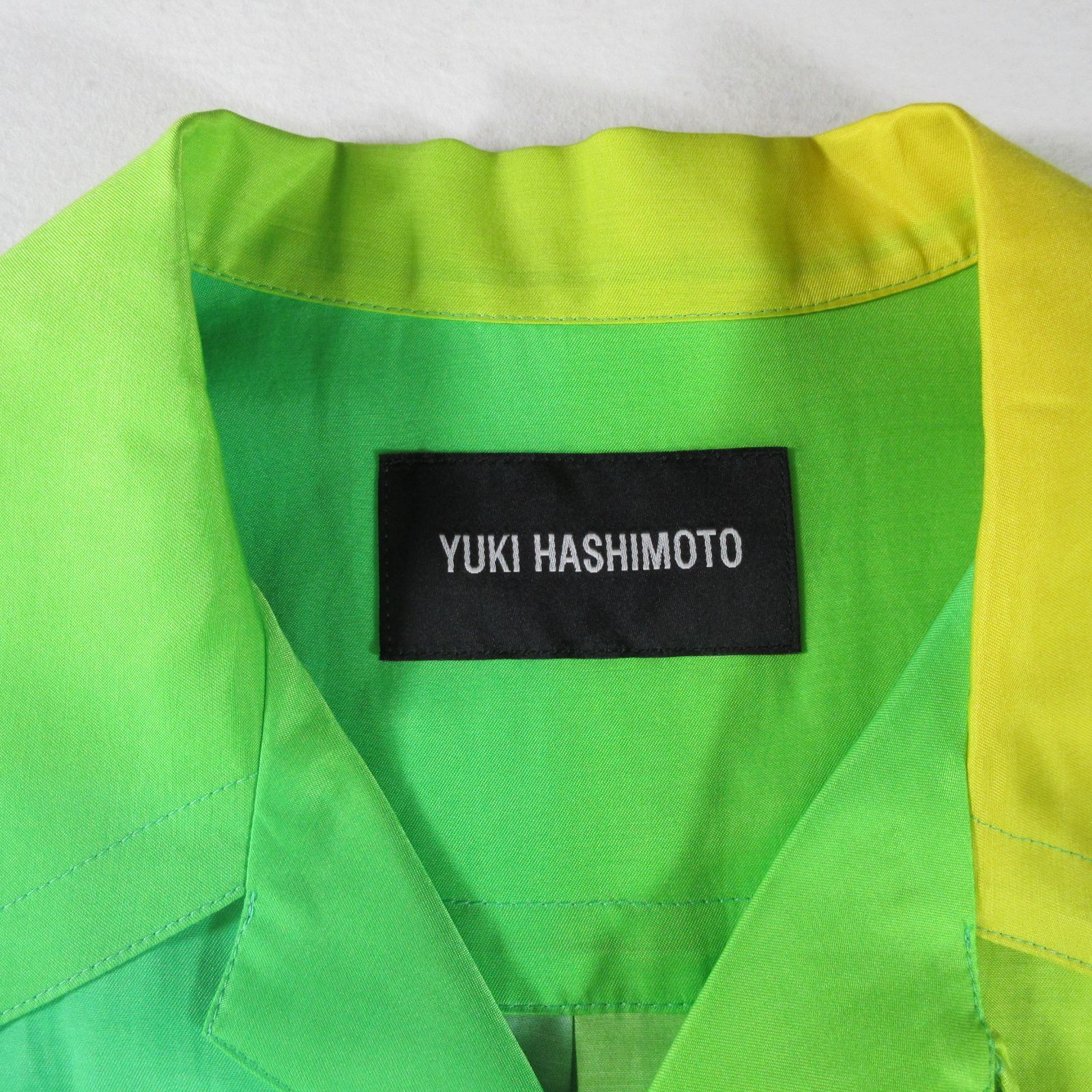 YUKI HASHIMOTO ユウキハシモト 211-01-0106H 21SS オープンカラーシャツ 46 グリーン 【M0049-005】