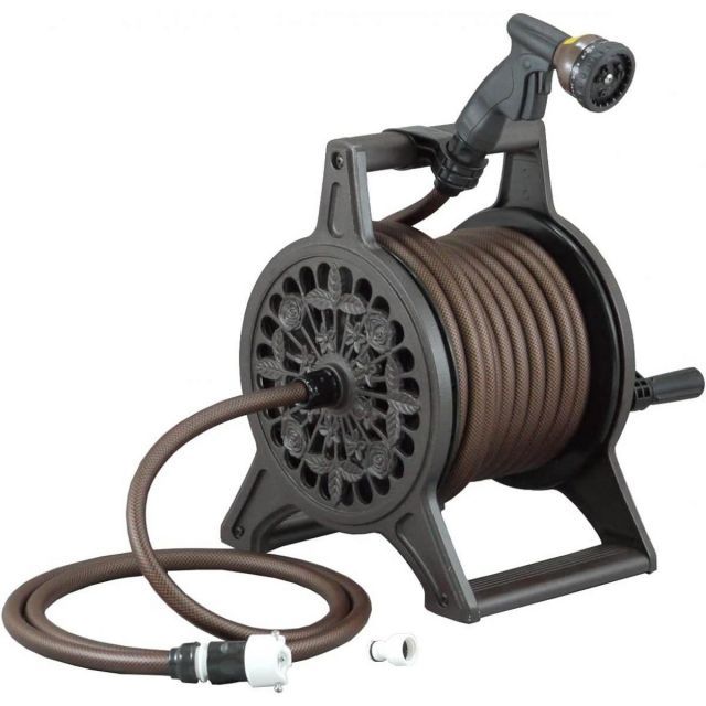 三洋化成ブロンズリール 20m ブラウン BR4-XT20BRO 散水 ホースリール おしゃれ