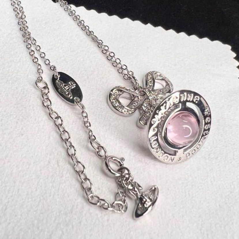 ヴィヴィアンウエストウッド　ドロップリボン　ピアス　ピンク　スモールオーブ ヴィヴィアンウエストウッド VivienneWestwood ドロップリボン