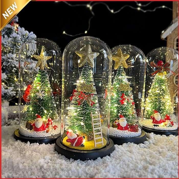 クリスマスツリー 卓上LED グラスボックス ミニツリー