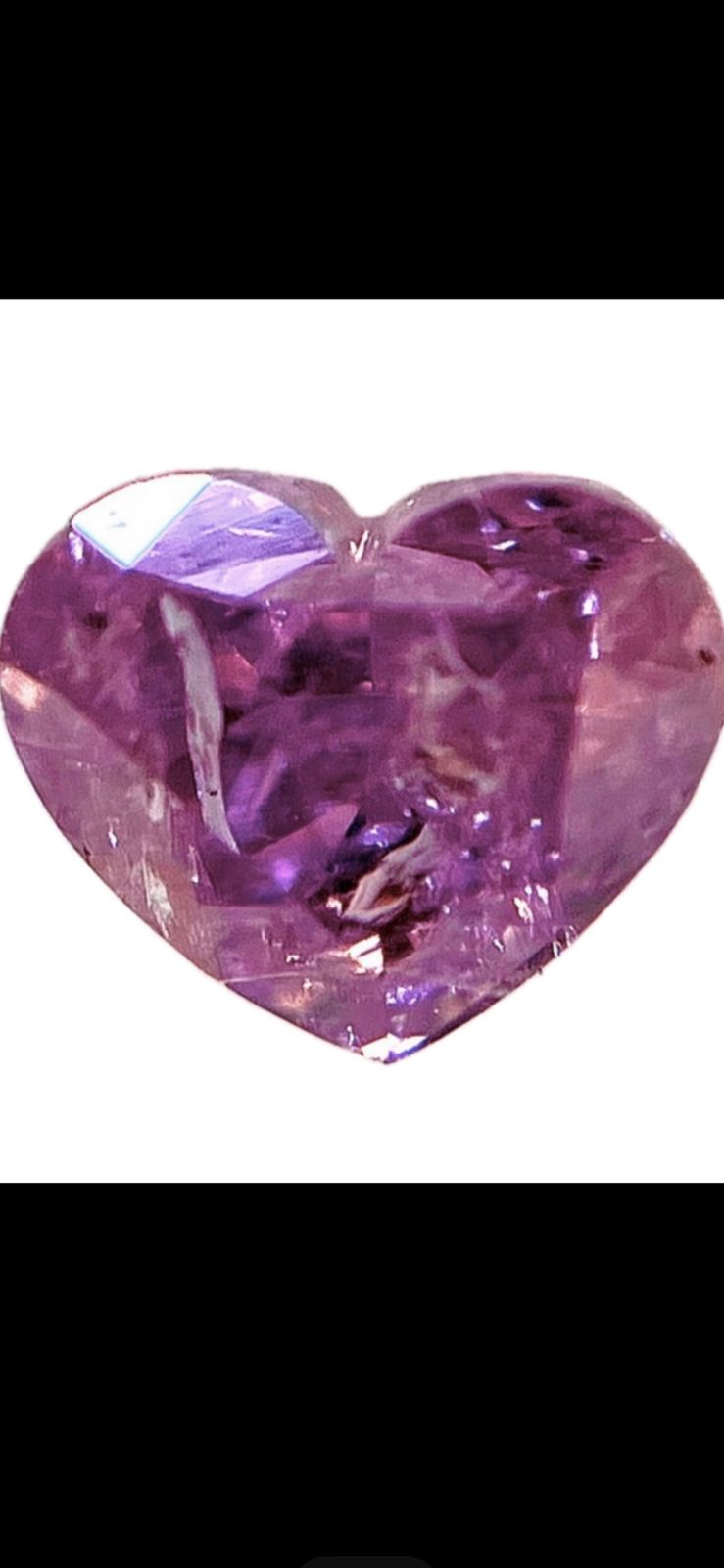 ピンクダイヤモンドハートルースFANCY INTENSE PINK PURPLE0.164ct.