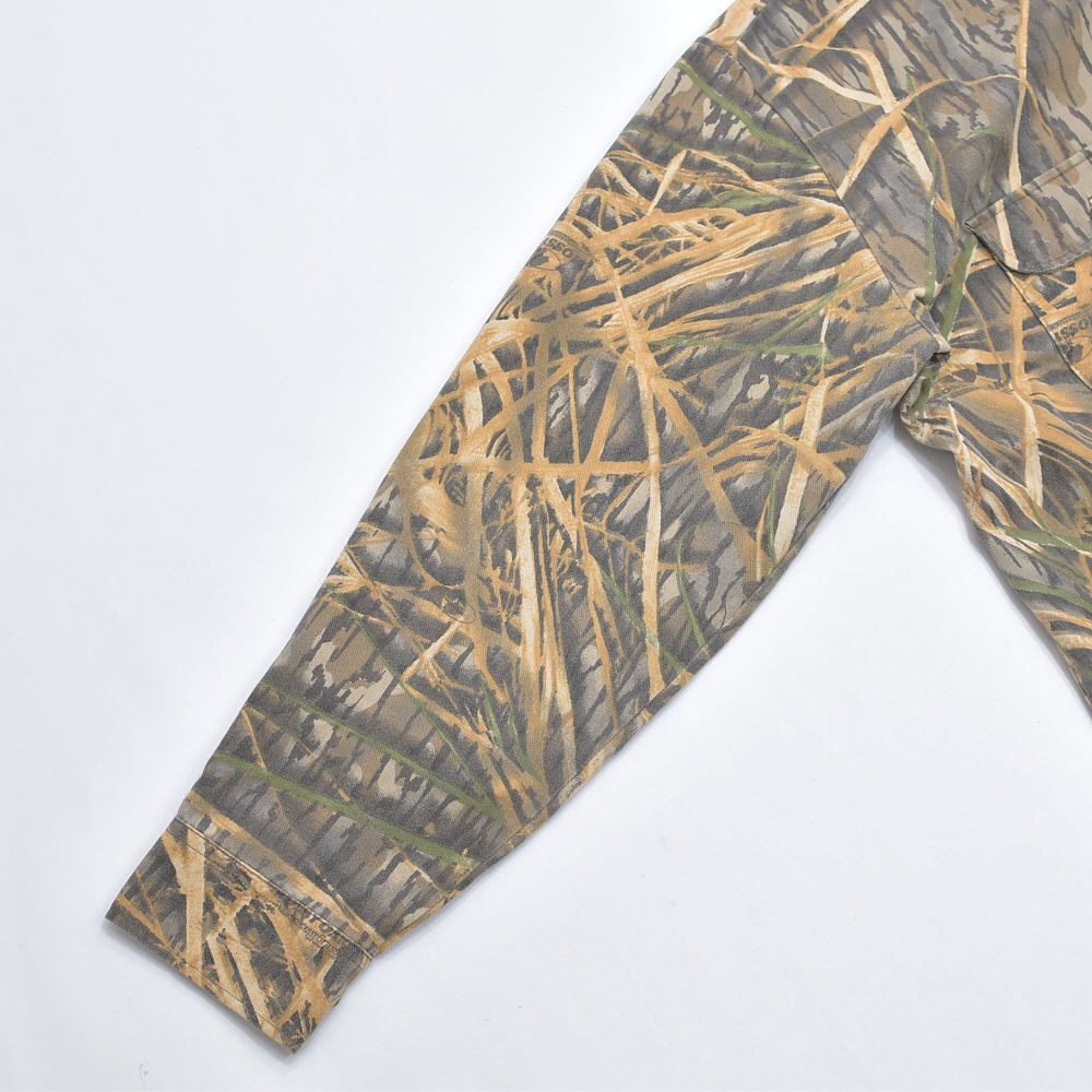 80〜90s MOSSY OAK リアルツリーカモ シャモアクロス コットンシャツ 