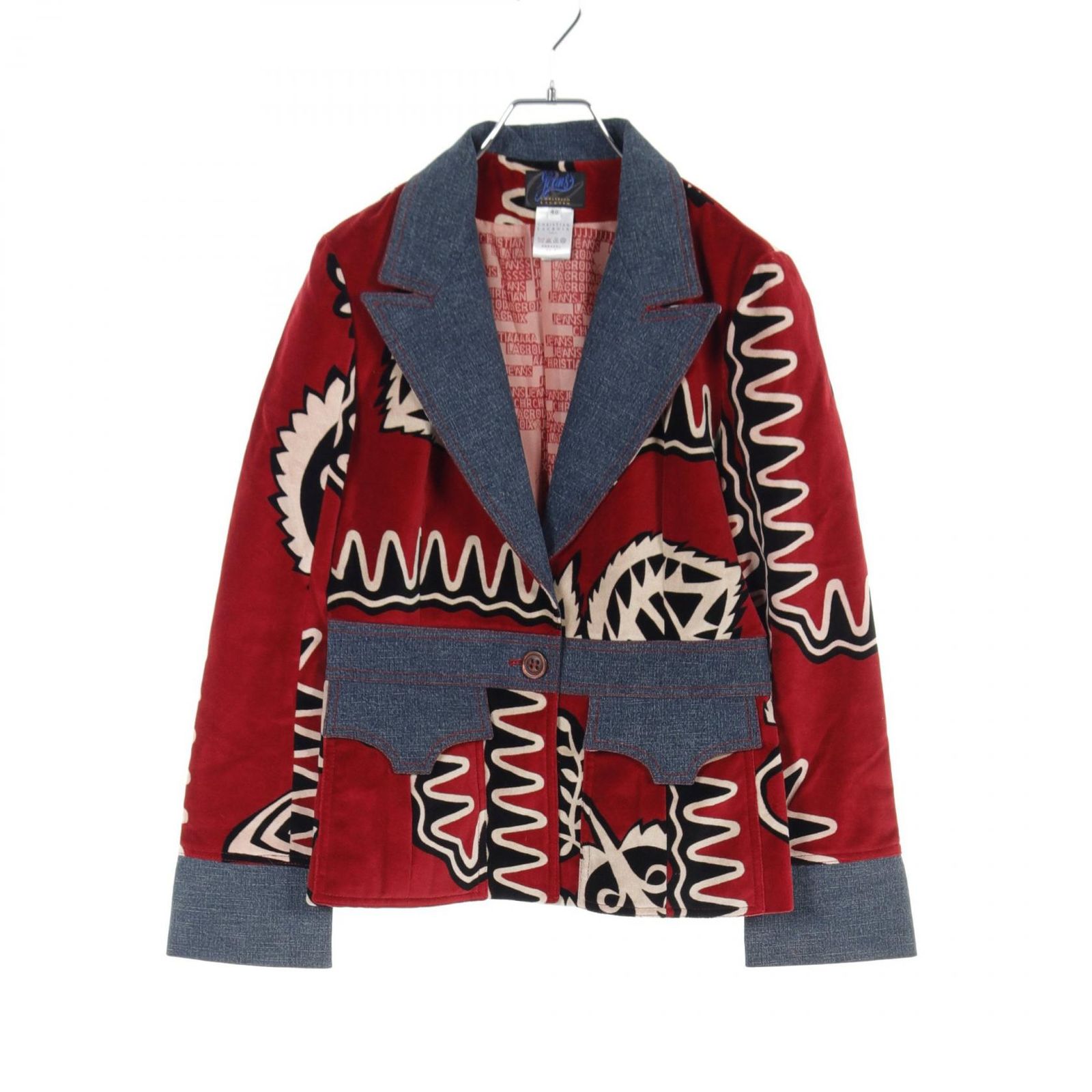 クリスチャンラクロワ Christian Lacroix テーラードジャケット レッド