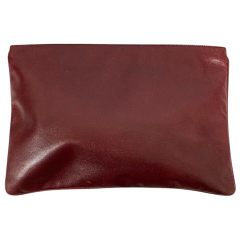 【中古】イヴサンローラン YVES SAINT LAURENT クラッチバッグ セカンドバッグ ブランドロゴ ゴールド金具 ダークレッド レディース イヴサンローラン YVES SAINT LAURENT クラッチバッグ セカンドバッグ
