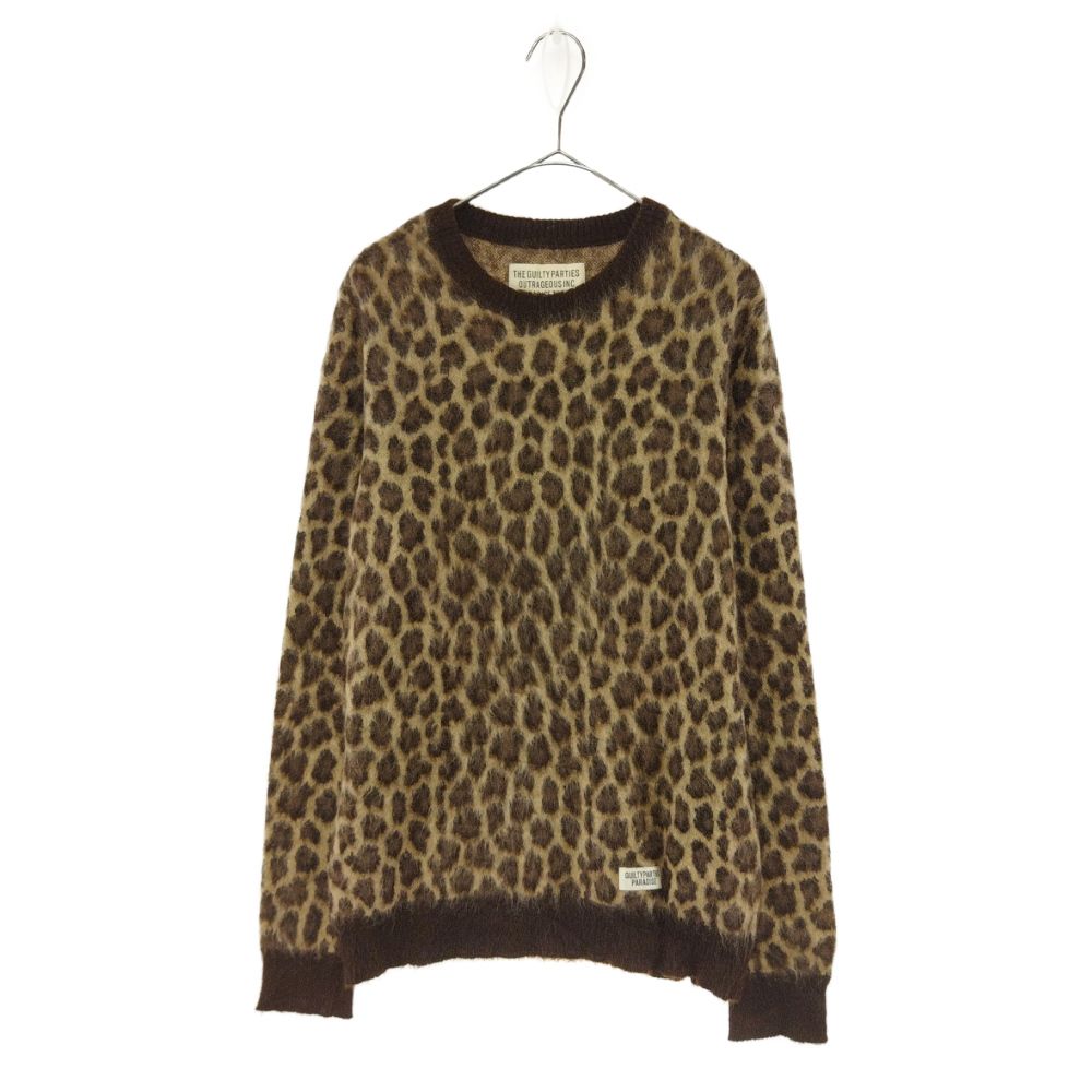 WACKO MARIA (ワコマリア) LEOPARD MOHAIR CREW NECK SWEATER