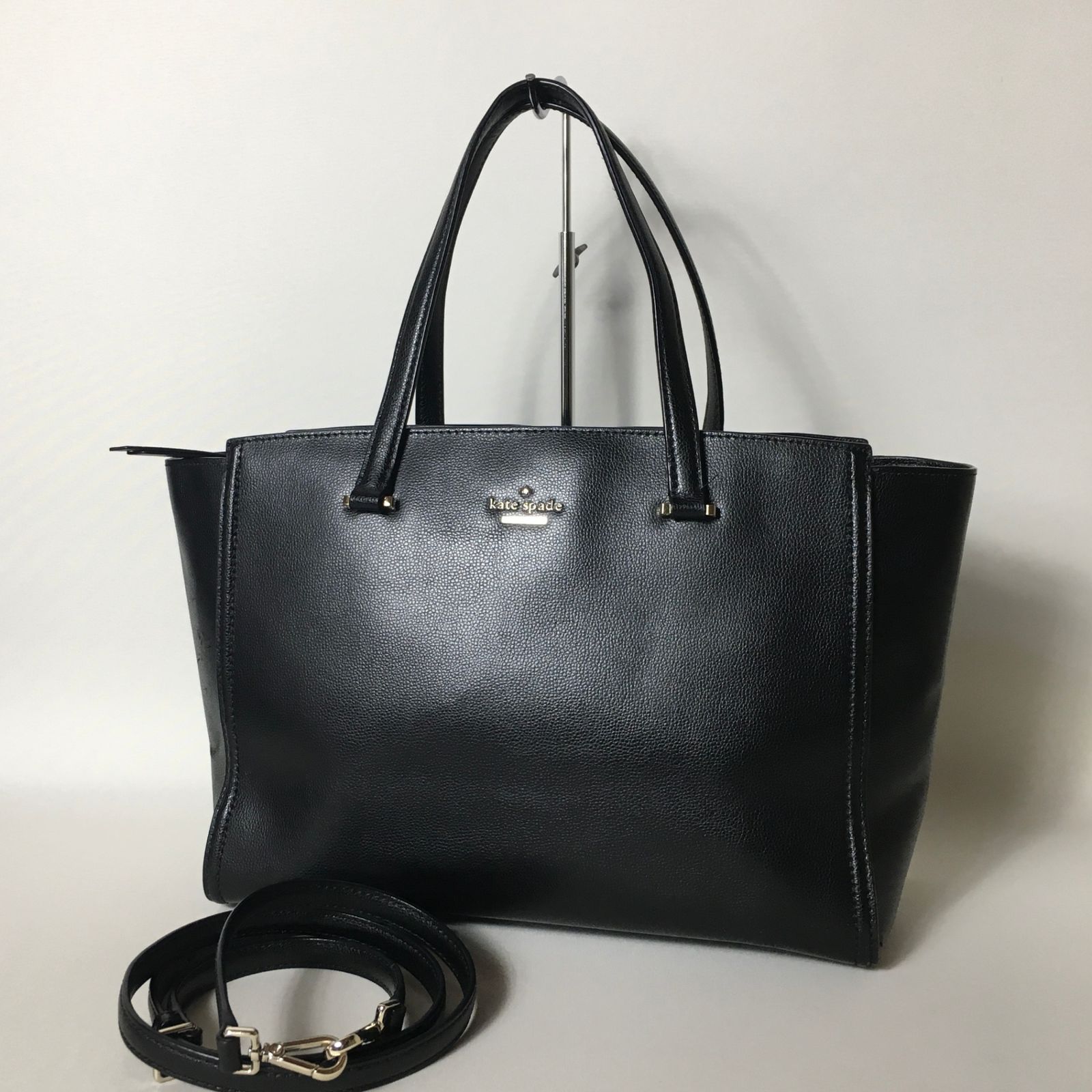 極美品✨kate spade カゴバッグ　2way ブラック　保存袋付き ケイトスペードニューヨーク kate spade new york バッグ