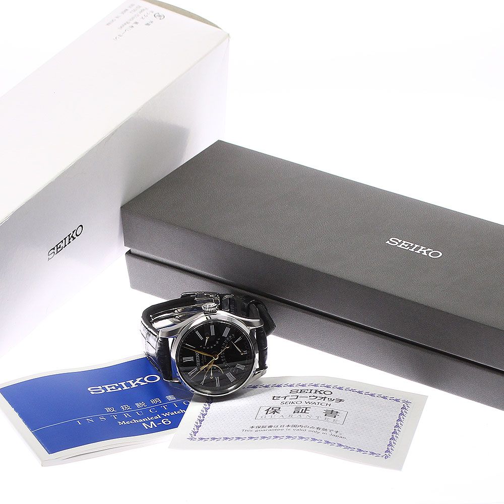 シルバー/レッド セイコー SEIKO プレサージュ メカニカル 6R24-00F0