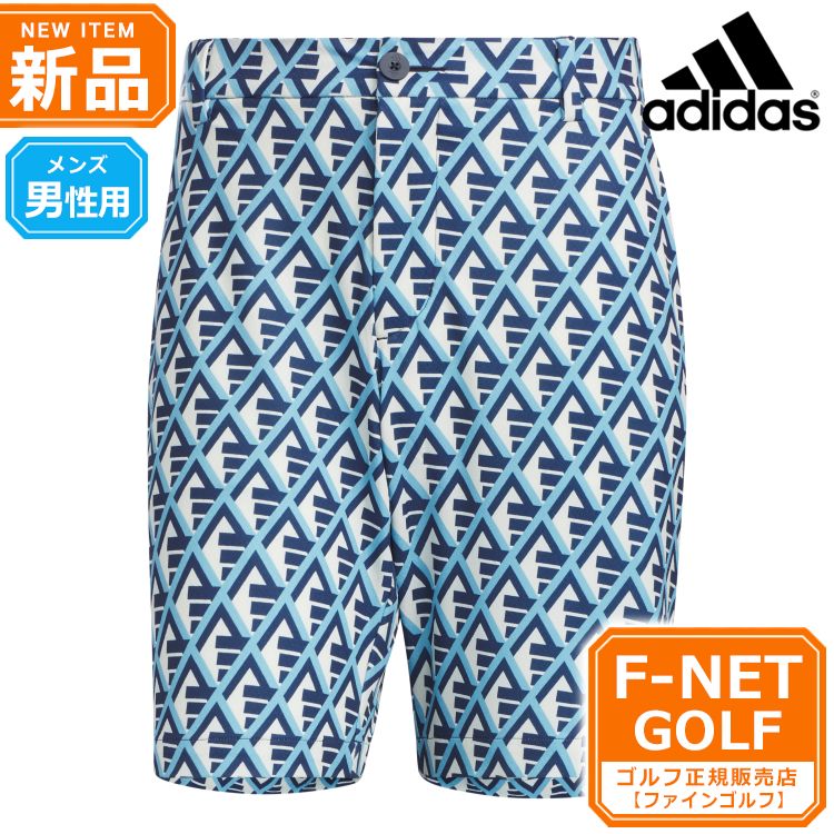 新品 【カレッジネイビー】春 夏 モデル adidas アディダス ゴルフウェア IKK89 マルチカラード BOS プリント ショーツ [ストレッチ ＊オーソドックスなシルエット] （メンズ）