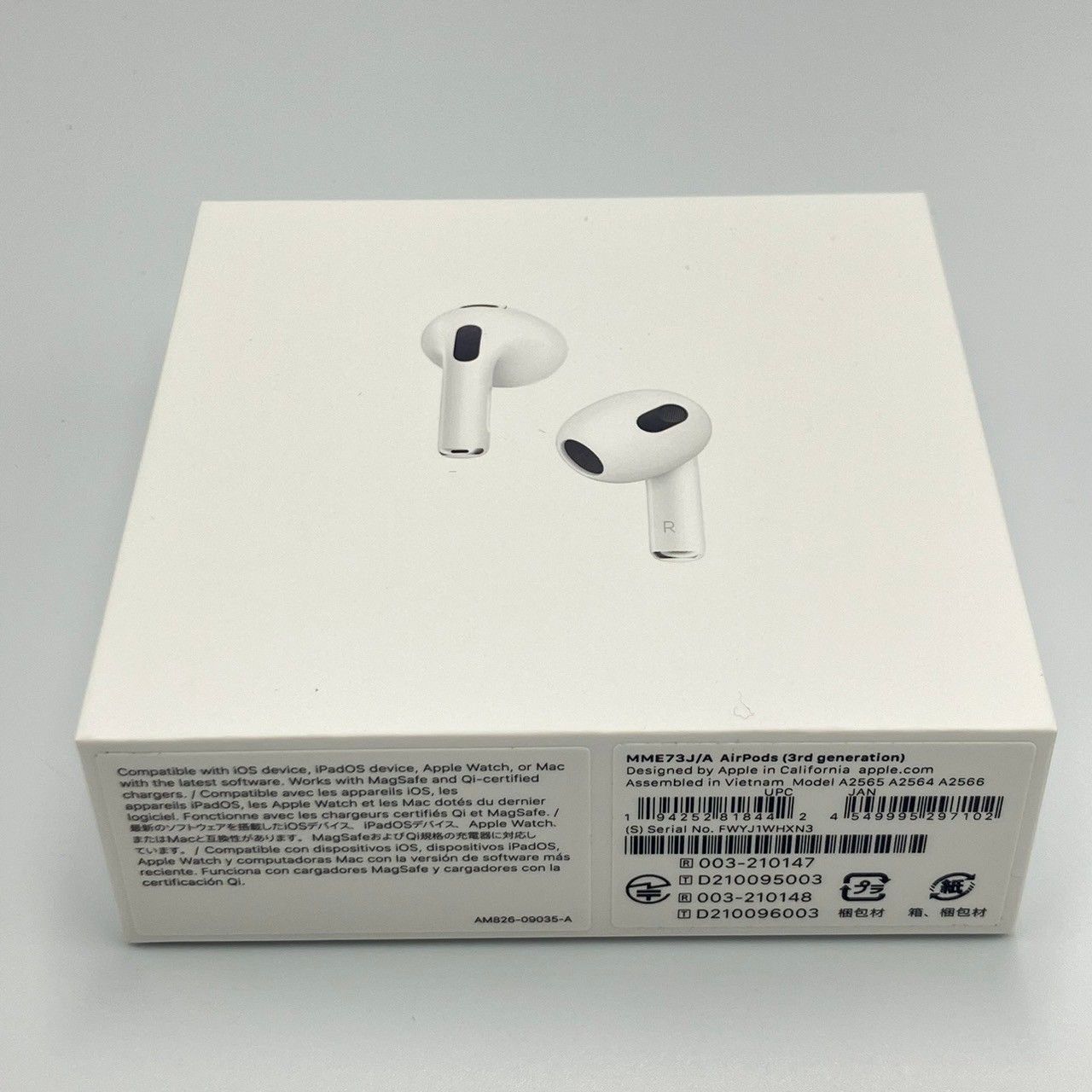 〇 未使用 未開封 Apple アップル Air pods 第三世代 MME73 J/A ①  