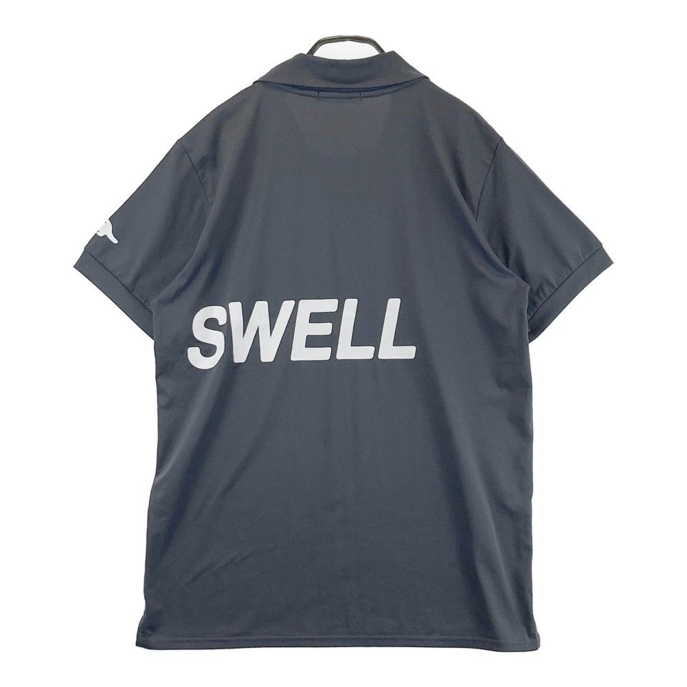 サイズ：M ROUGH&SWELL ラフアンドスウェル  襟付き 半袖Tシャツ  グレー系 [240101434820] ゴルフウェア メンズ ストスト サイズ：M ROUGH&SWELL ラフアンドスウェル 襟付き 半袖Tシャツ