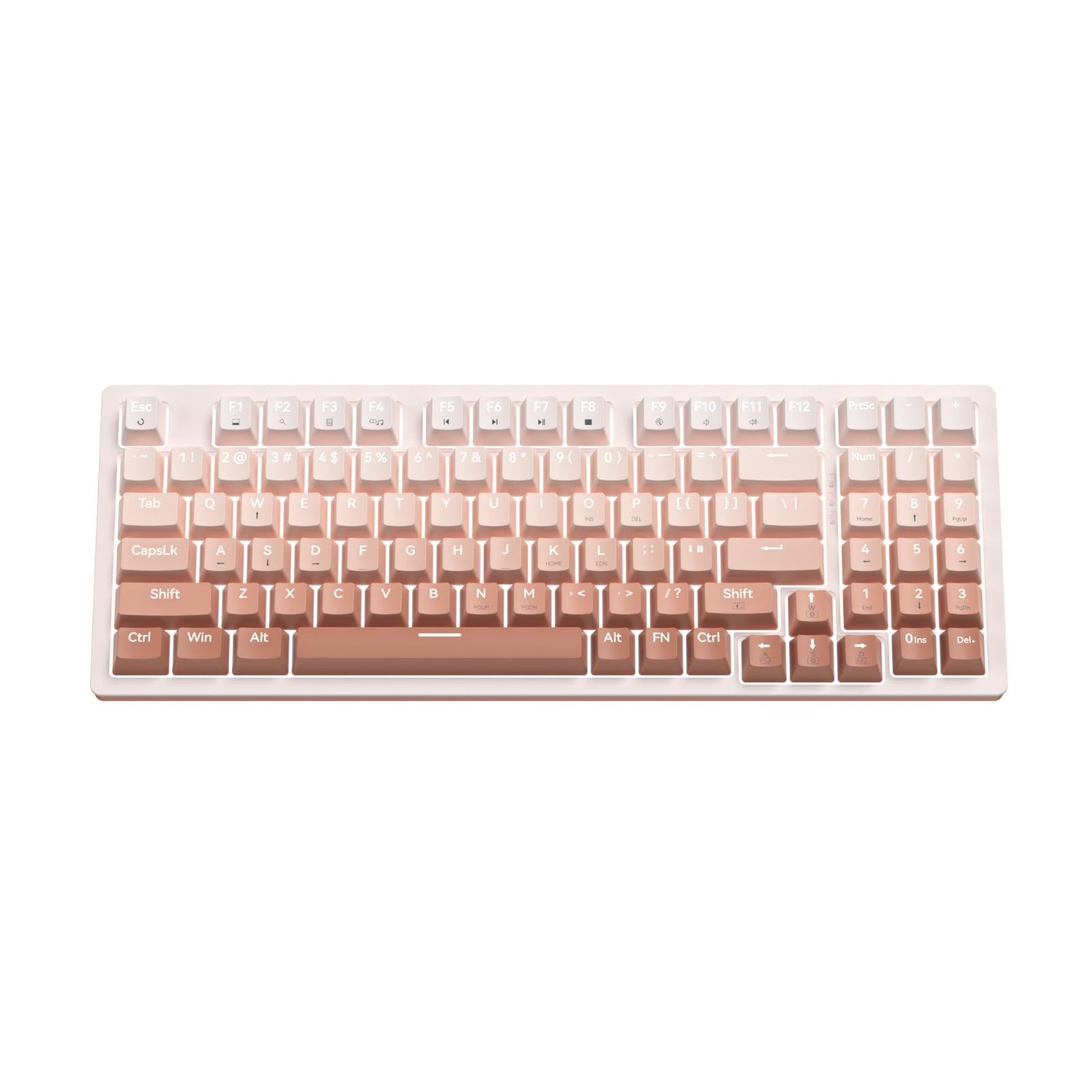 【在庫処分】ZA94 Gradient Pink ゲーミングキーボード テンキーレス 赤軸 有線 Zifriend メカニカル キーボード 可愛い 水色 ピンク 着脱式ケーブル (Gradient Pink)