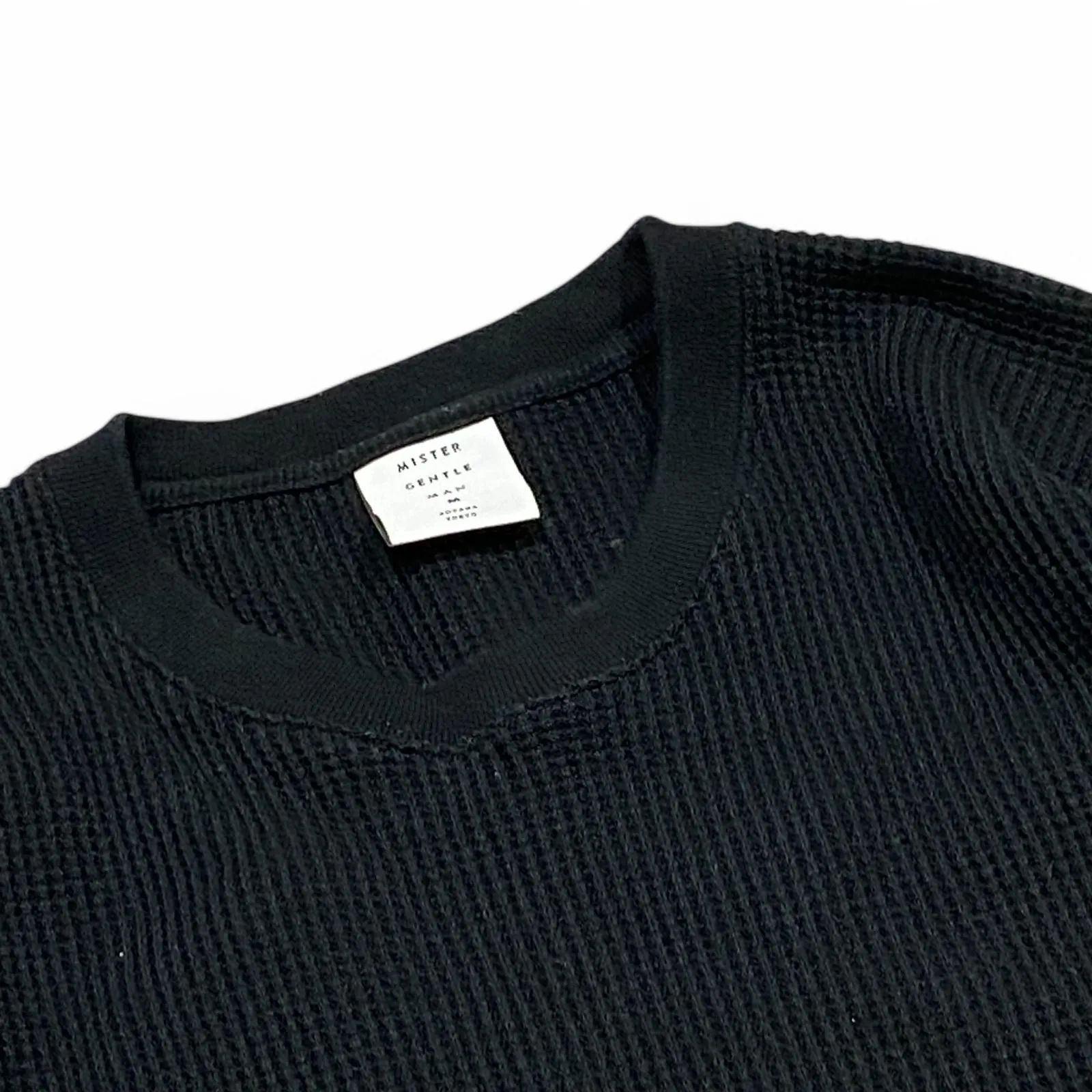 MISTER GENTLE MAN ミスタージェントルマン サーマル 長袖Tシャツ ワッフル ブラック M KT60-D11-KG - メルカリ