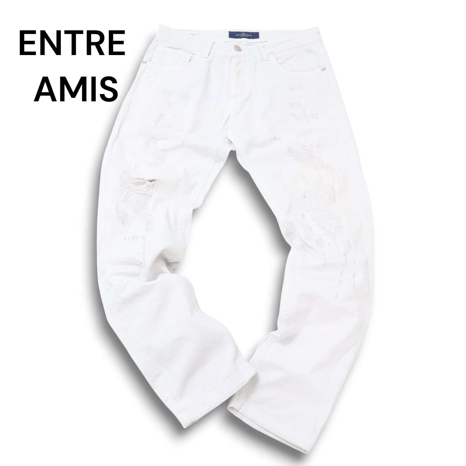 イタリア製☆ ENTRE AMIS アントレアミ ダメージ&リペア加工 