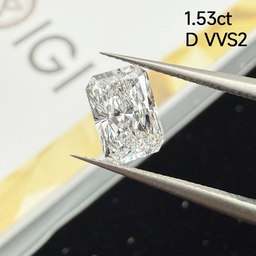 1.05ct D VVS2 浮かせる 3EX ラボグロウンダイヤモンド HPHT ラウンド 