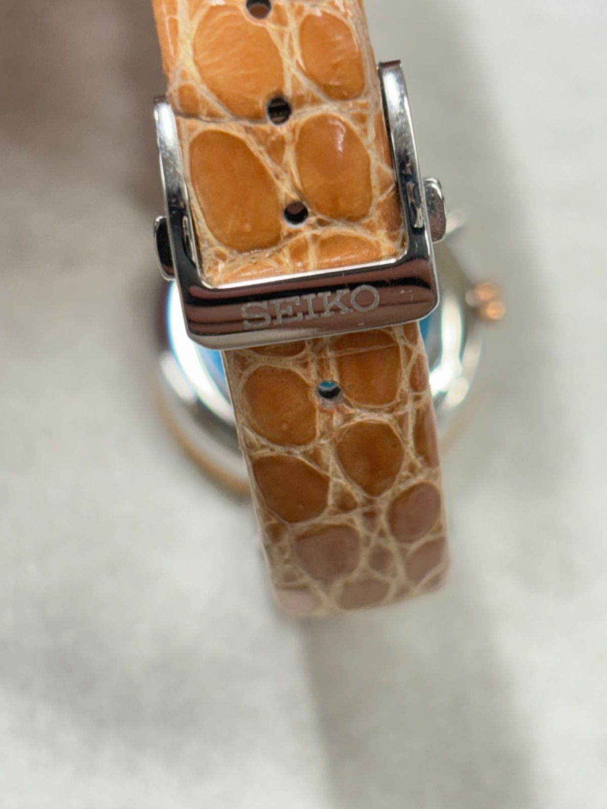 SEIKO EXCELINE 1B25-0AS0 ダイヤベゼル シェル文字盤 SEIKO - SEIKO セイコー/エクセリーヌ・ダイヤベゼルシェル文字