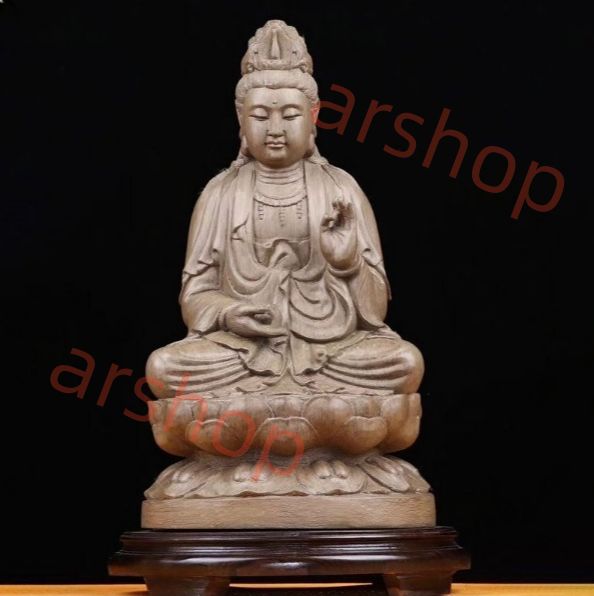 仏像 仏教美術 自在大勢至観音菩薩像 木の雕刻品 木彫り仏像 職人手作り 61pmTIj8syL._UF350,350_QL80_.jpg
