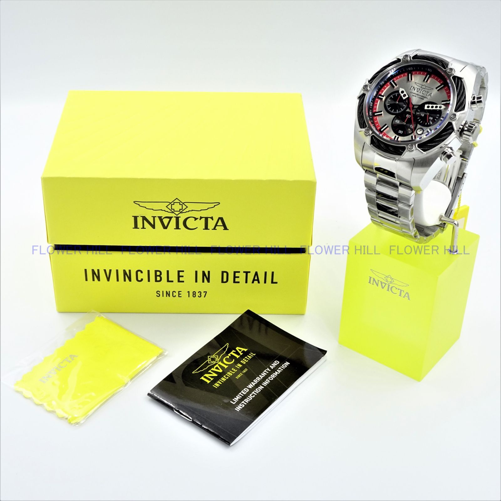 FlowerHillINVICTA インビクタ 腕時計 BOLT 31435 クォーツ シルバー
