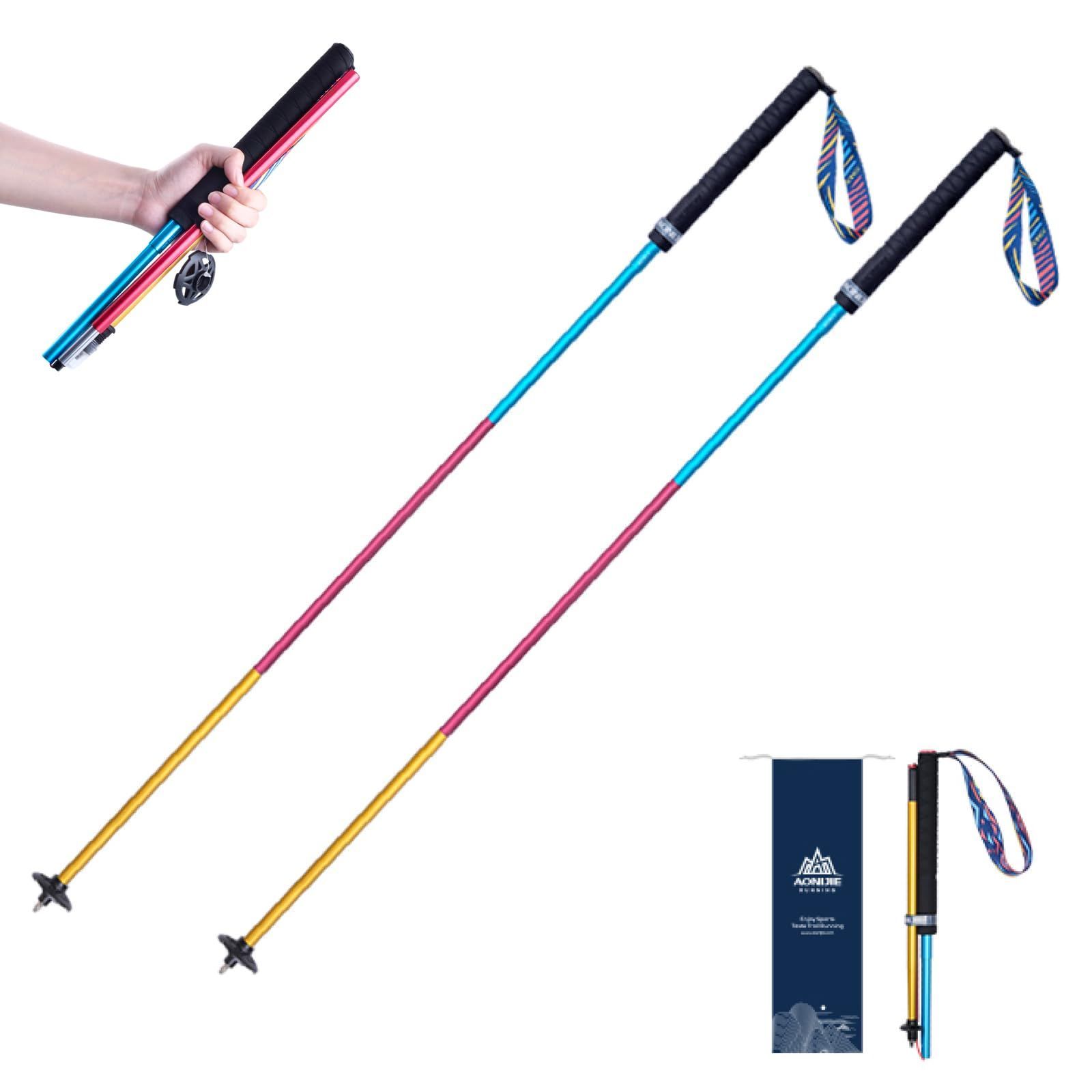 商品 折りたたみ式 超軽量 トレランポール 2本セット トレッキングポール トレイルランニング ポール 登山ストック ウォーキングポール TRIWONDER ノルディックウォーキング