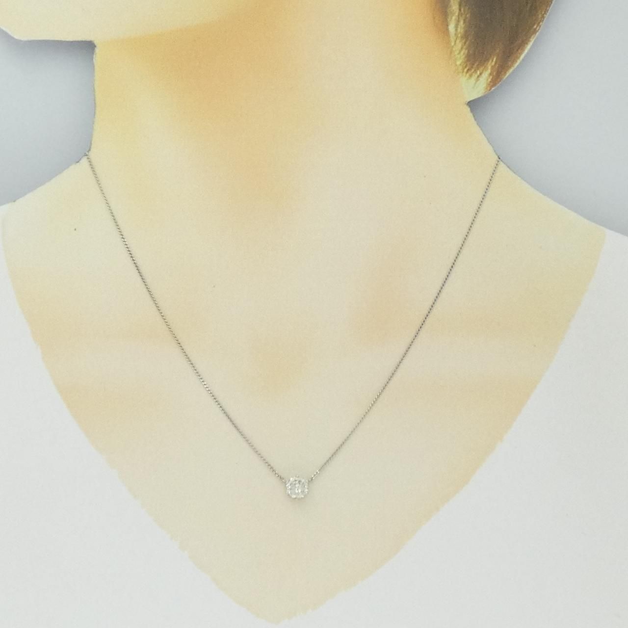 大特価PT900/PT850大粒0.336ct ダイヤモンドネックレス