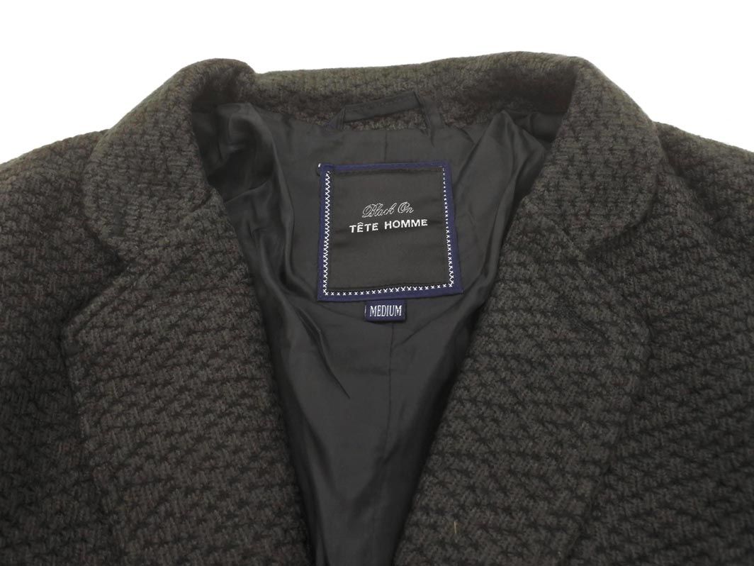 TETE HOMME /テットオム/ラップコート/sizeM/黒 TETE HOMME /テットオム/ラップコート/sizeM/黒 （TETE HOMME