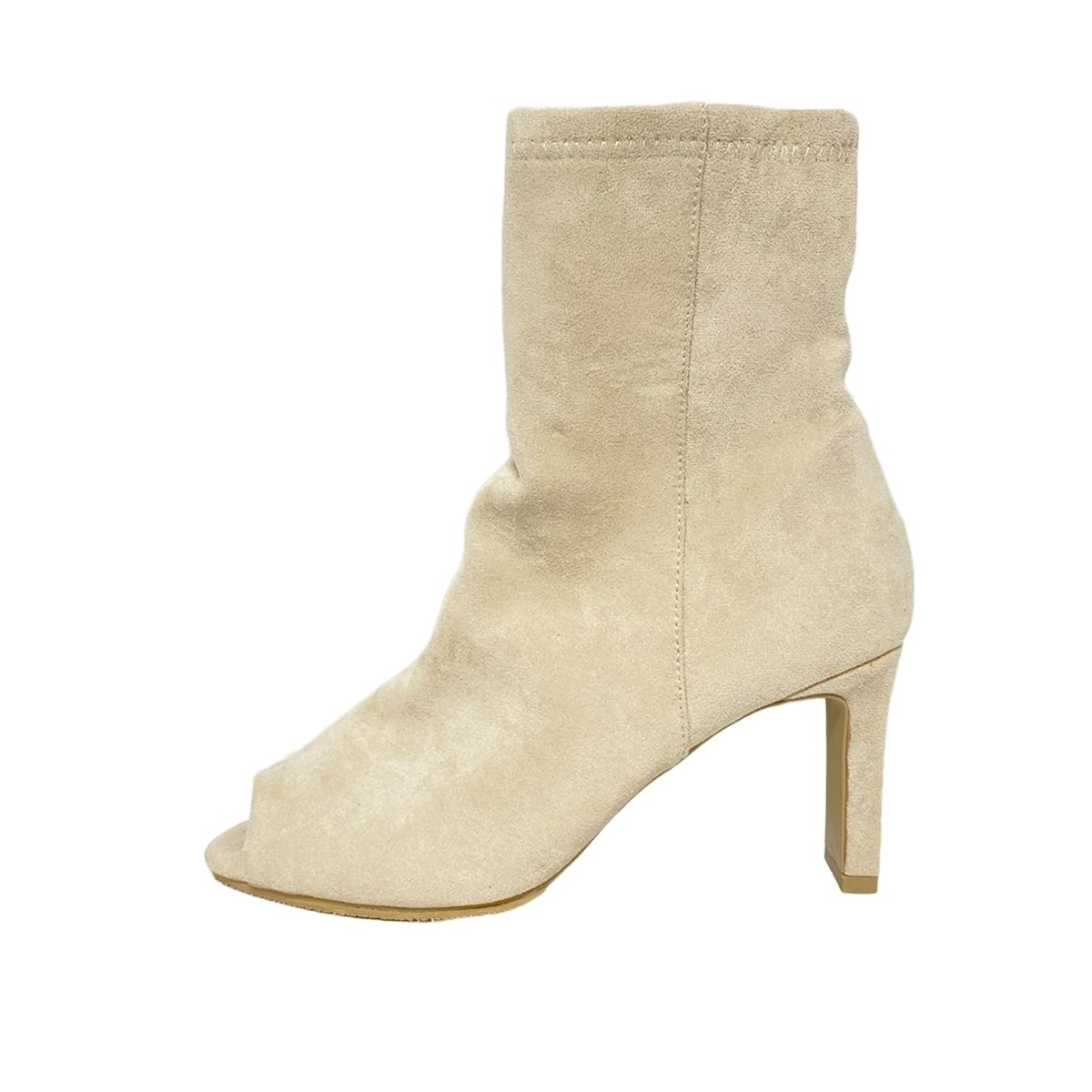 CELFORD セルフォード ショートブーツ 36 レディース - 白 オープントゥ アウトソール張替済