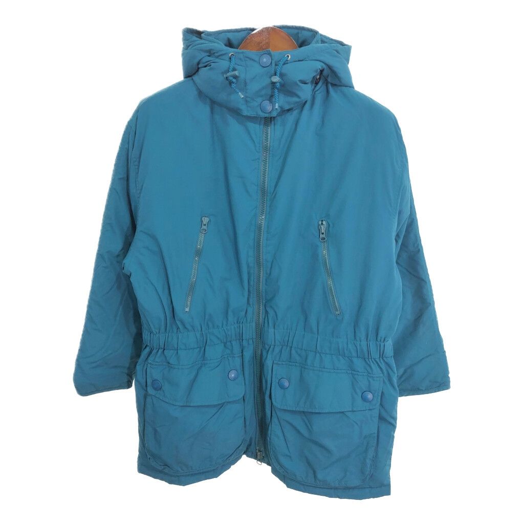 90年代 Eddie Bauer エディーバウアー ダウンジャケット アウトドア 防寒 ターコイズブルー (レディース M) 中古 古着 R1398