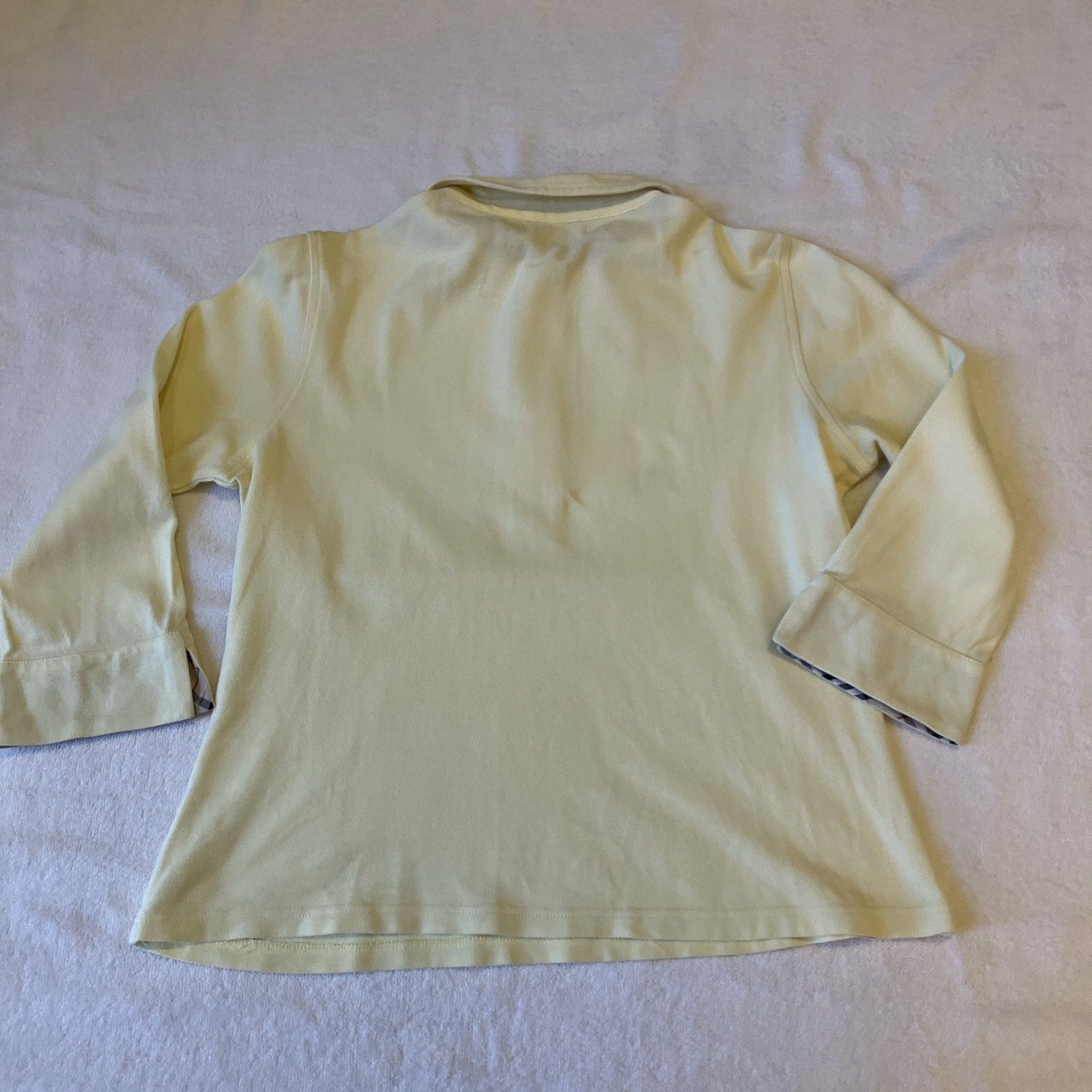 バーバリー　ロンドン　長袖ポロシャツ Mサイズ 綿100% レディース シャツ バーバリー ロンドン BURBERRY LONDON ポロシャツ 長袖 ノバ