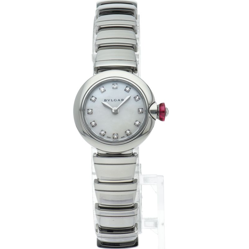ブルガリ ピッコラ ルチェア レディース時計 12Pダイヤ シェル LU23WSS  