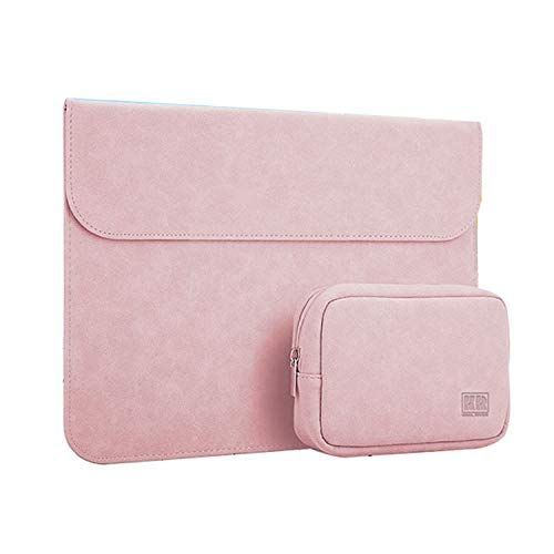 Surface Laptop 4 (13.5インチ)_ピンク Surface Laptop 4用(2021モデル) 13.5インチ ケース/カバー レザー 電源収納ポーチ付き セカンドバッグ型 おしゃれ サーフェス ラップトップ 4 用 カバン型 レザーケ