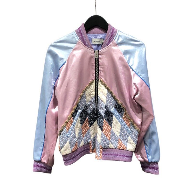 コーチ COACH パッチワークスーベニアジャケット 30498 パーブル レーヨン レディース スカジャン