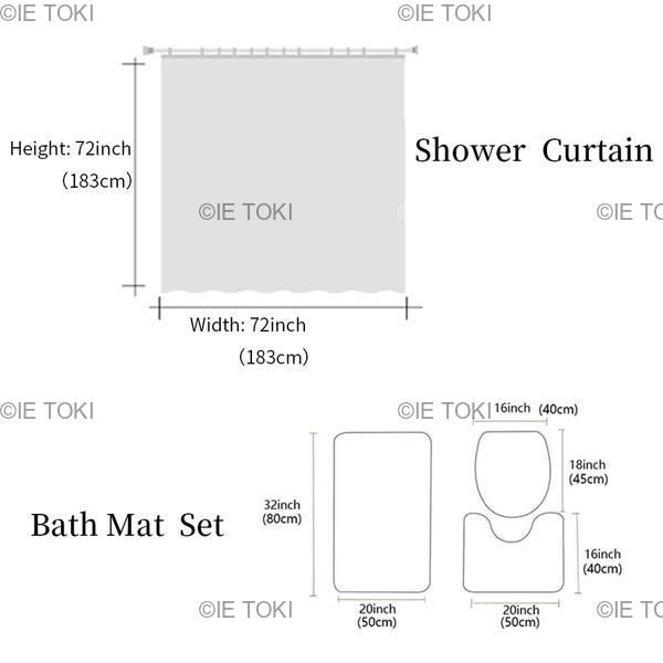古代エジプトのパピルスシャワーカーテンセットノンスリップラトイレ蓋カバーとバスマット防水浴室のカーテン