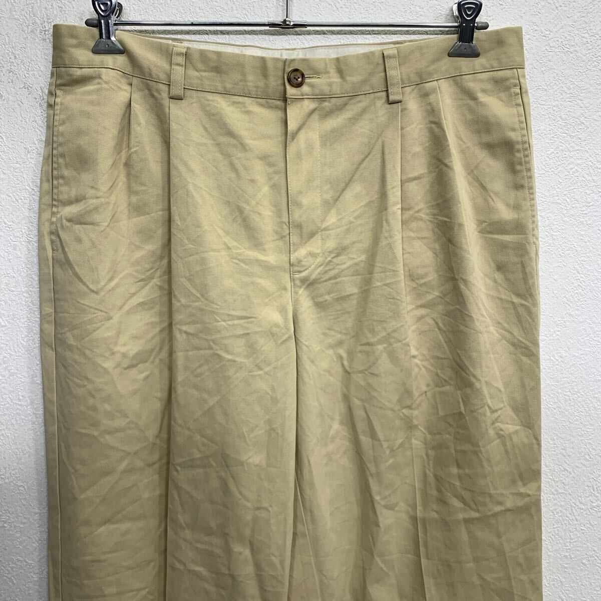 L.L.Bean チノパンツ W36 ベージュ エルエルビーン ジップアップ