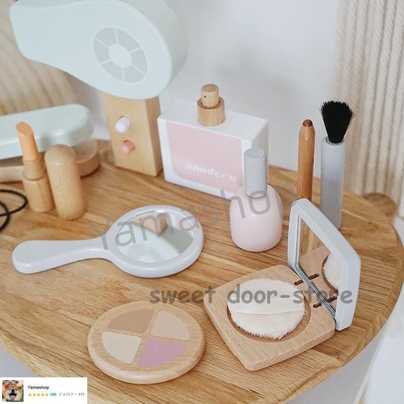  メイクおもちゃ お化粧セット 木製 お化粧おもちゃ 女の子 ままごと メイクごっこ遊び コスメおもちゃ 子供 プレゼント ぽぽちゃん ごっこ遊び おままごと