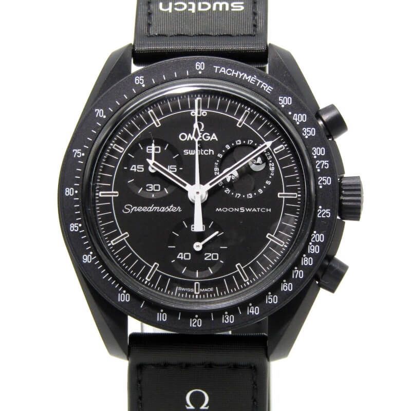 OMEGA × SWATCH オメガ MISSION TO THE MOONPHASE NEW MOON SO33B700 スピードマスター スヌーピー スウォッチ 黒 28009877