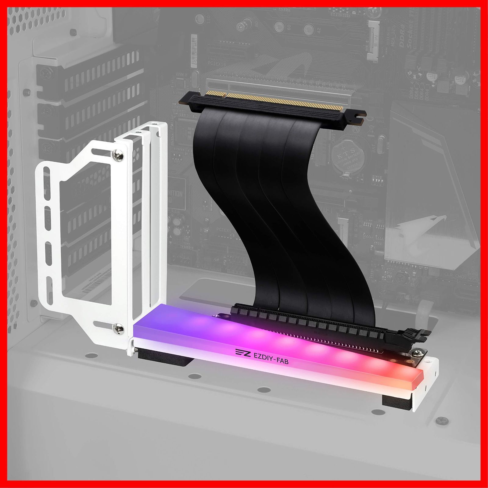 EZDIY-FAB 新 RGB 垂直 GPU ブラケット、VGA 垂直グラフィッ サイズ:GPUブラケット_色:GPU垂直ブラケット-白EZDIY-FAB 新の通販