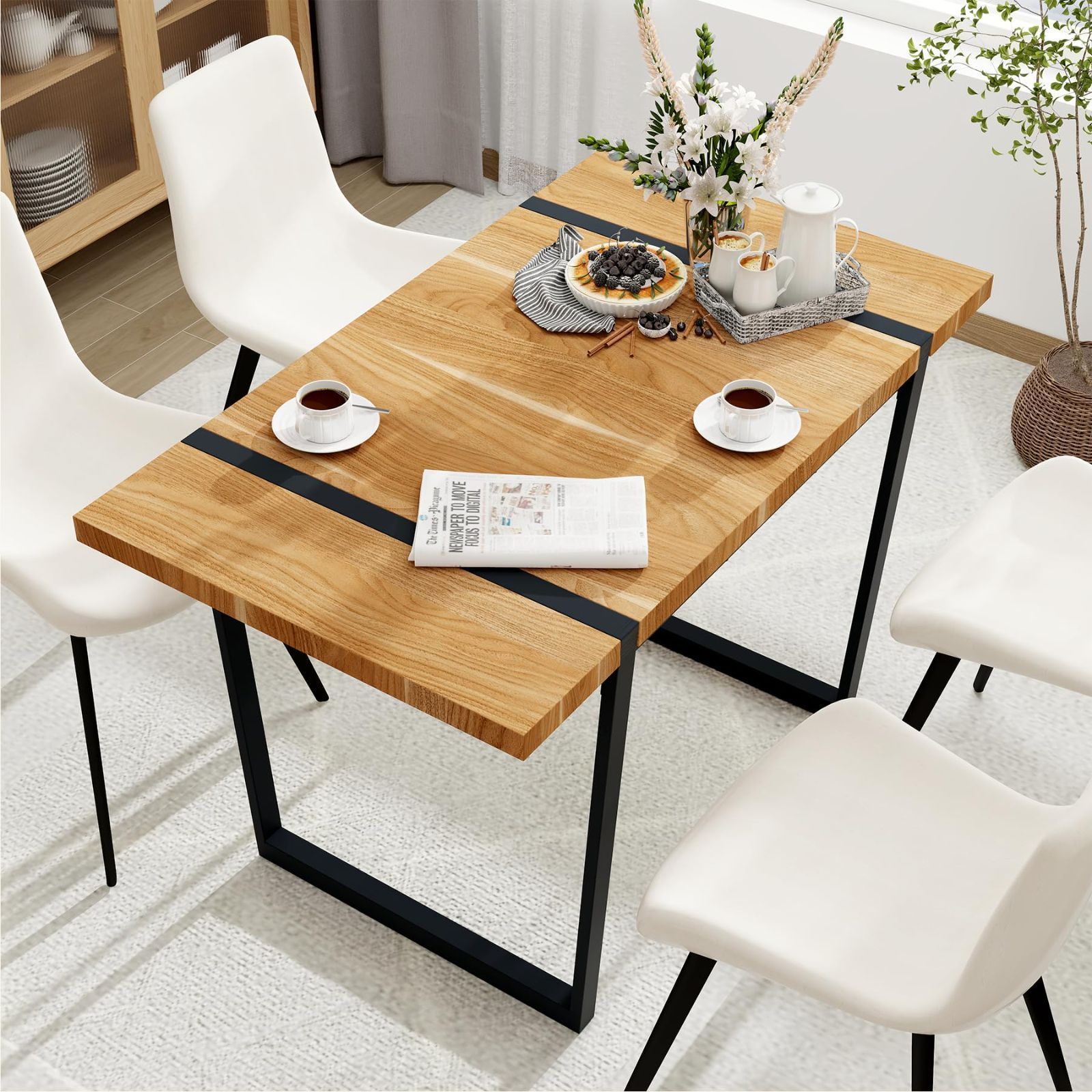 ダイニングテーブルヴィンテージ調 幅120x奥行70cmx高さ75cm