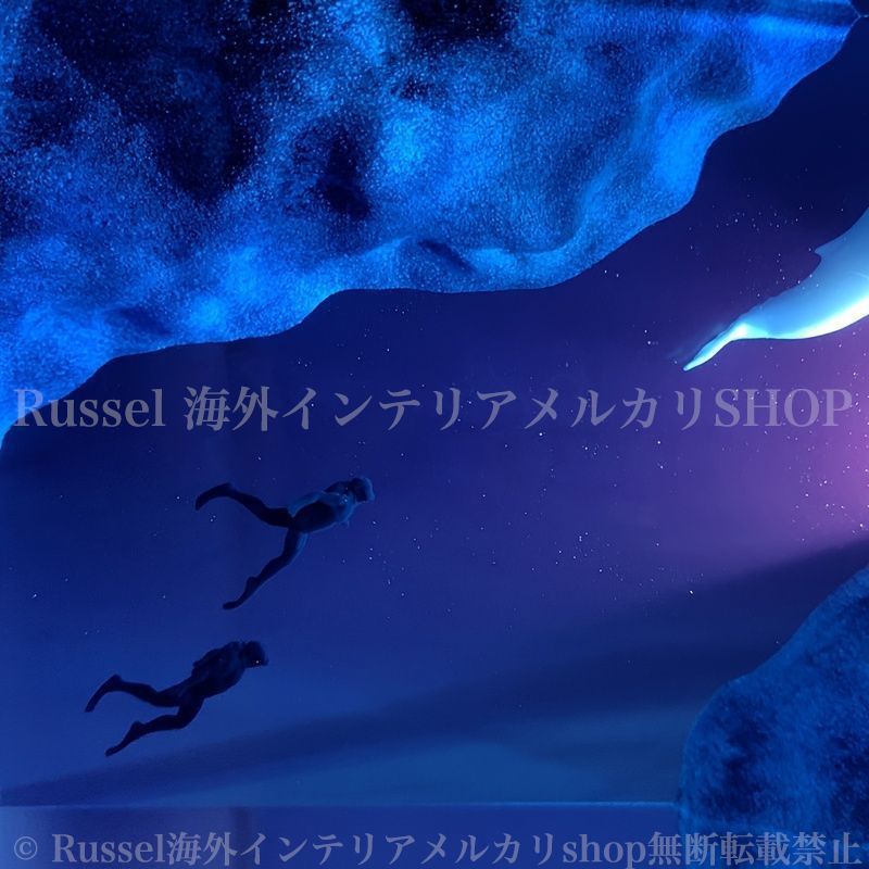 ナイトライト レジンアート シロイルカ ダイバー 深海 おしゃれ