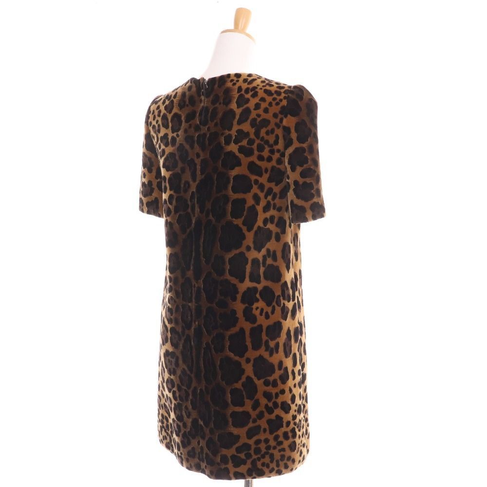 ☆ ドルチェ&ガッバーナ ベロア ワンピース ドレス レオパード