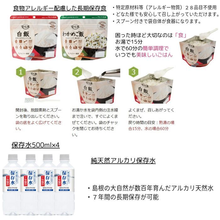|防災セット中身だけ2人用