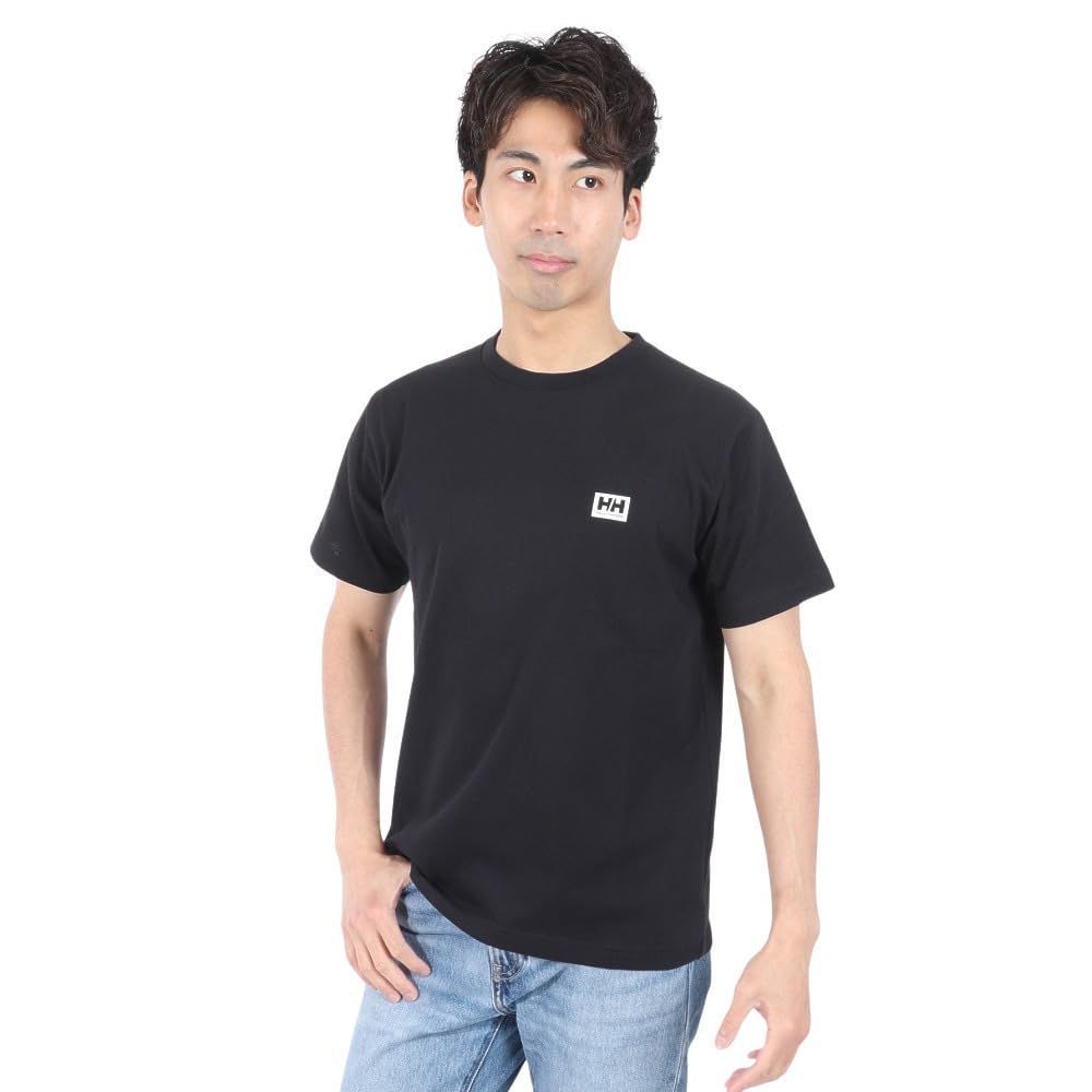 XL_ブラック ヘリーハンセン カットソー ショートスリーブスモールロゴティー S|S Small Logo Tee ユニセックス HH62418 ブラック XL